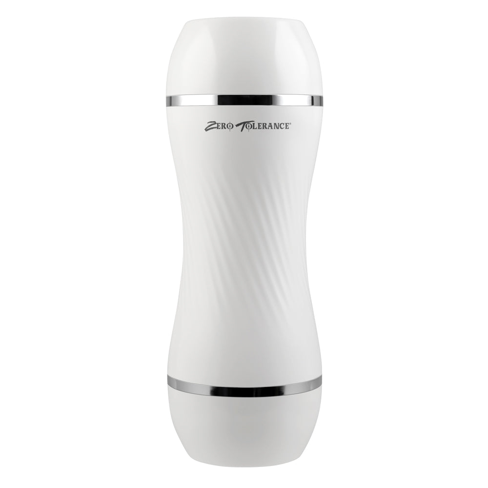 ZERO TOLERANCE - DOUBLE DIP DUAL-ENDED REALISTIC STROKER WITH MOVIE DOWNLOAD WHITE