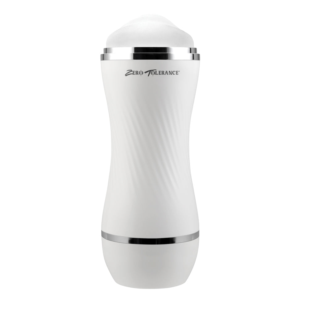 ZERO TOLERANCE - DOUBLE DIP DUAL-ENDED REALISTIC STROKER WITH MOVIE DOWNLOAD WHITE