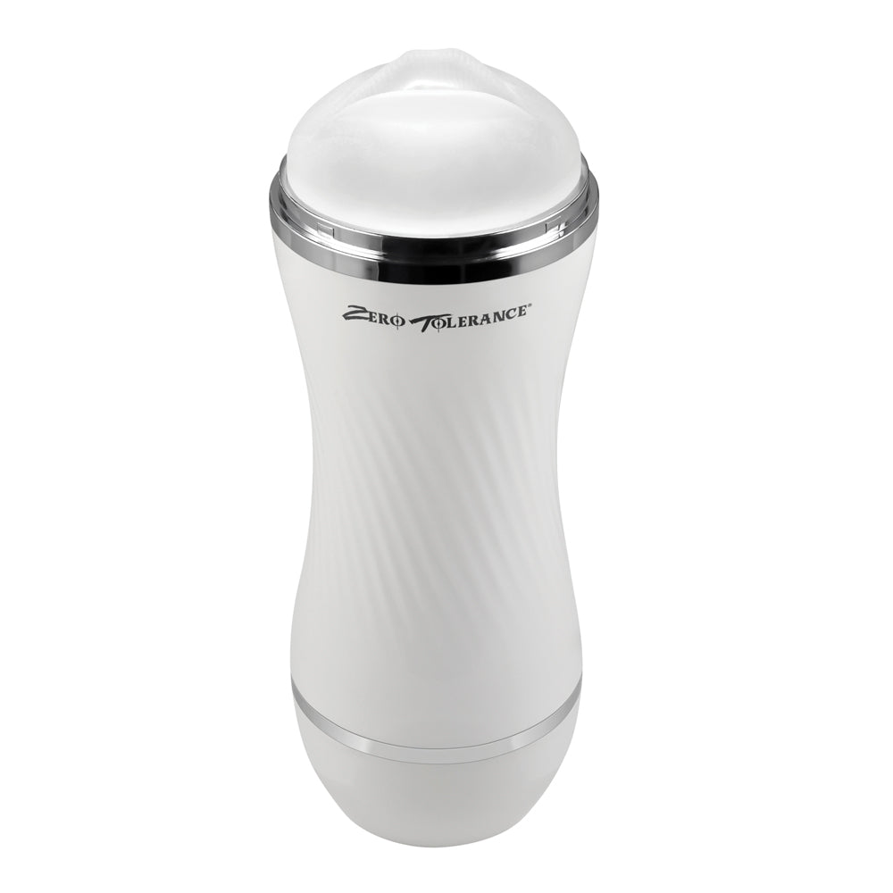 ZERO TOLERANCE - DOUBLE DIP DUAL-ENDED REALISTIC STROKER WITH MOVIE DOWNLOAD WHITE