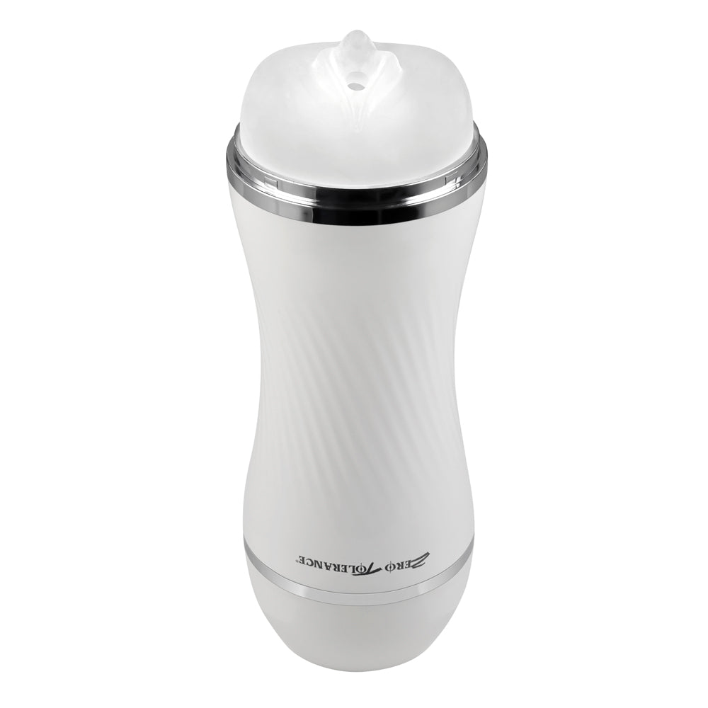 ZERO TOLERANCE - DOUBLE DIP DUAL-ENDED REALISTIC STROKER WITH MOVIE DOWNLOAD WHITE