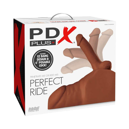 PDX BRANDS - PDX PERFECT RIDE ANAL MASTURBATOR WITH 6 IN. POSABLE DILDO