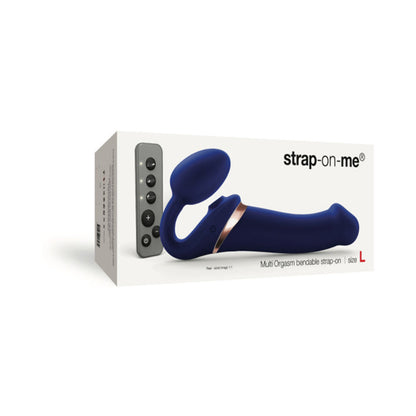 LOVELY PLANET - STRAP-ON-ME MULTI ORGASM BENDABLE STRAPLESS STRAP-ON NIGHT BLUE LARGE