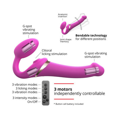 LOVELY PLANET - STRAP ON ME MULTI ORGASM BENDABLE STRAPLESS STRAP ON MEDIUM