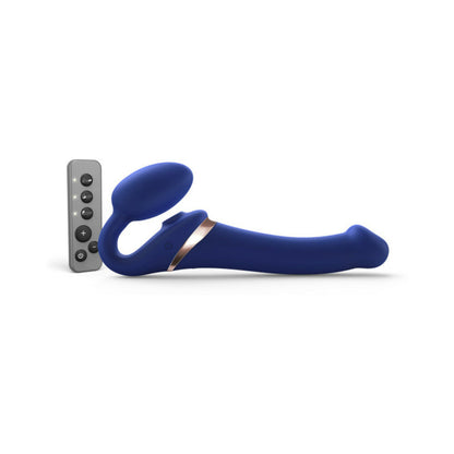 LOVELY PLANET - STRAP-ON-ME MULTI ORGASM BENDABLE STRAPLESS STRAP-ON NIGHT BLUE MEDIUM