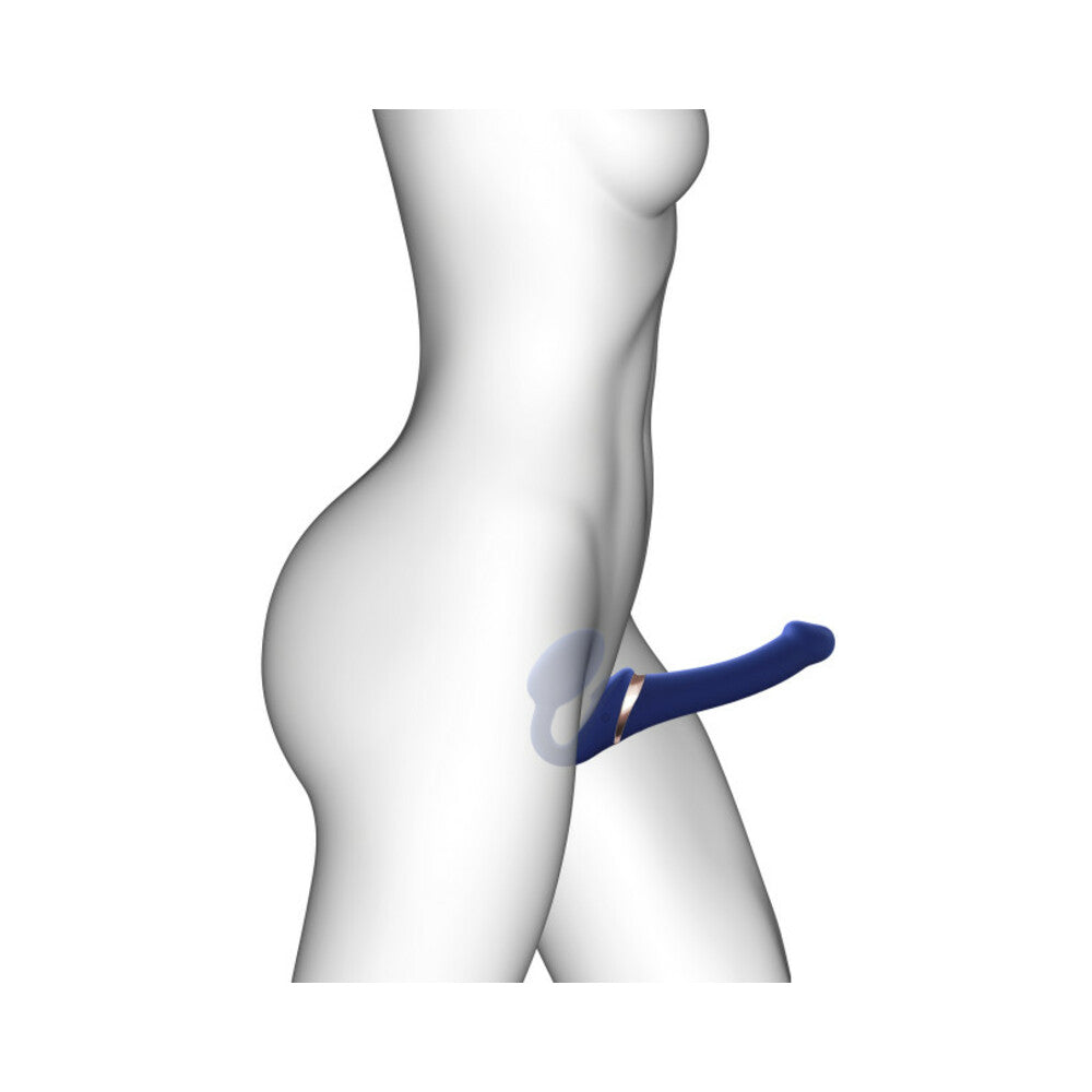 LOVELY PLANET - STRAP-ON-ME RECHARGEABLE REMOTE-CONTROLLED MULTI ORGASM BENDABLE STRAPLESS STRAP-ON NIGHT BLUE SMALL