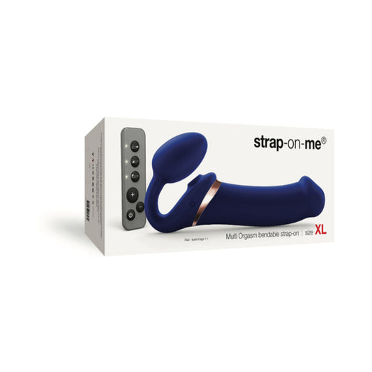 LOVELY PLANET - STRAP-ON-ME MULTI ORGASM BENDABLE STRAPLESS STRAP-ON NIGHT BLUE XLARGE