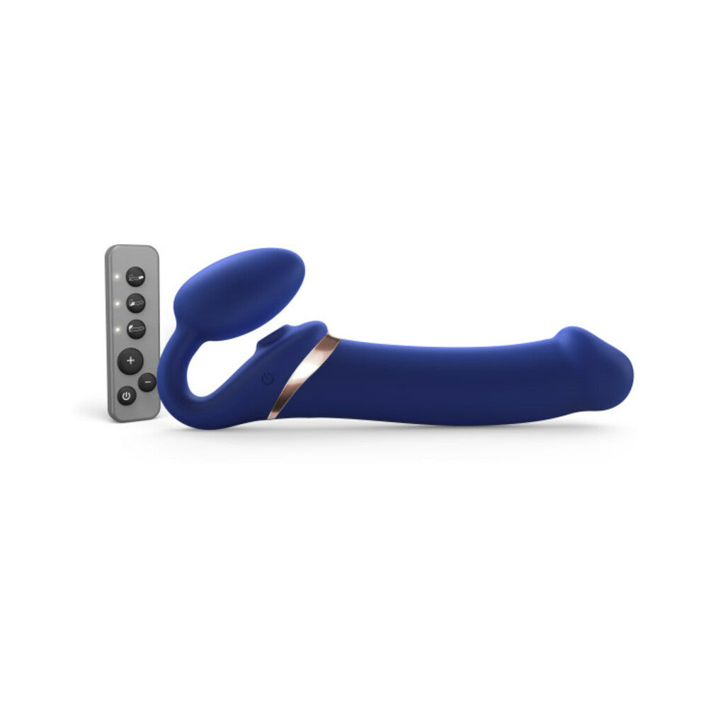 LOVELY PLANET - STRAP-ON-ME MULTI ORGASM BENDABLE STRAPLESS STRAP-ON NIGHT BLUE XLARGE