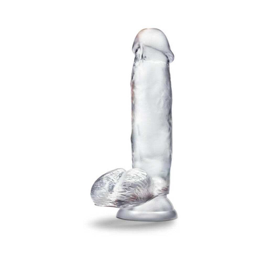 BLUSH - B YOURS DIAMOND GLEAM 7 IN. DILDO WITH BALLS CLEAR