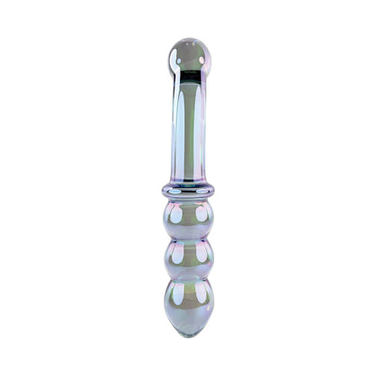 GENDER X - VARINHA LUSTROUS GALAXY 18,5 CM DILDO DE VIDRO DE PONTA DUPLA MULTICOR