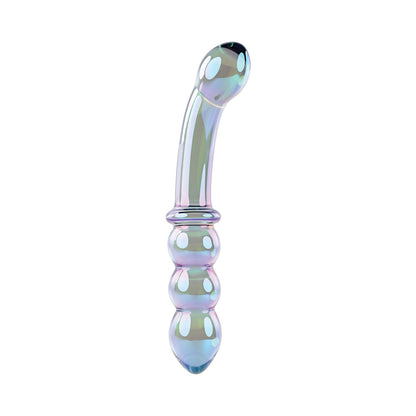 GENDER X - VARINHA LUSTROUS GALAXY 18,5 CM DILDO DE VIDRO DE PONTA DUPLA MULTICOR