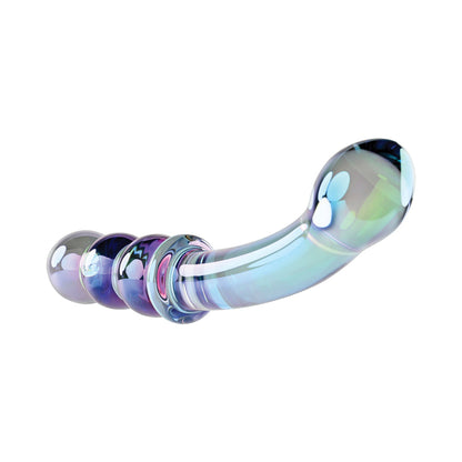 GENDER X - VARINHA LUSTROUS GALAXY 18,5 CM DILDO DE VIDRO DE PONTA DUPLA MULTICOR