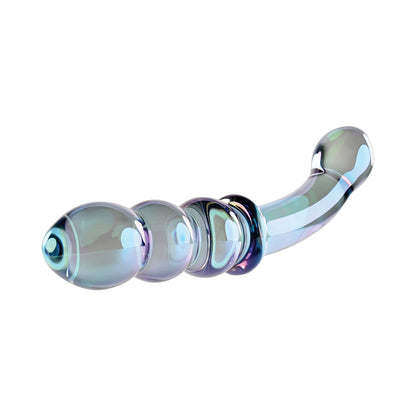 GENDER X - VARINHA LUSTROUS GALAXY 18,5 CM DILDO DE VIDRO DE PONTA DUPLA MULTICOR