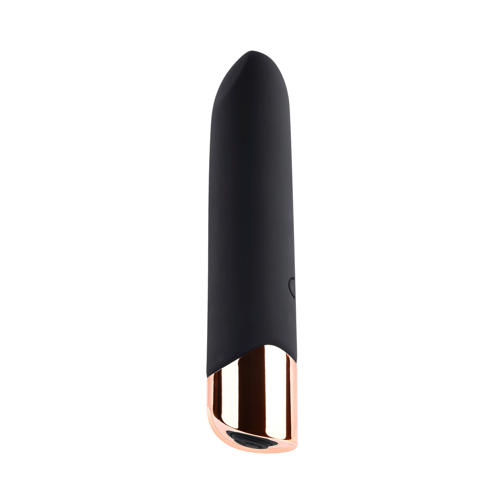 GENDER X - O VIBRADOR BULLET RECARREGÁVEL DE SILICONE GOLD STANDARD PRETO/DOURADO