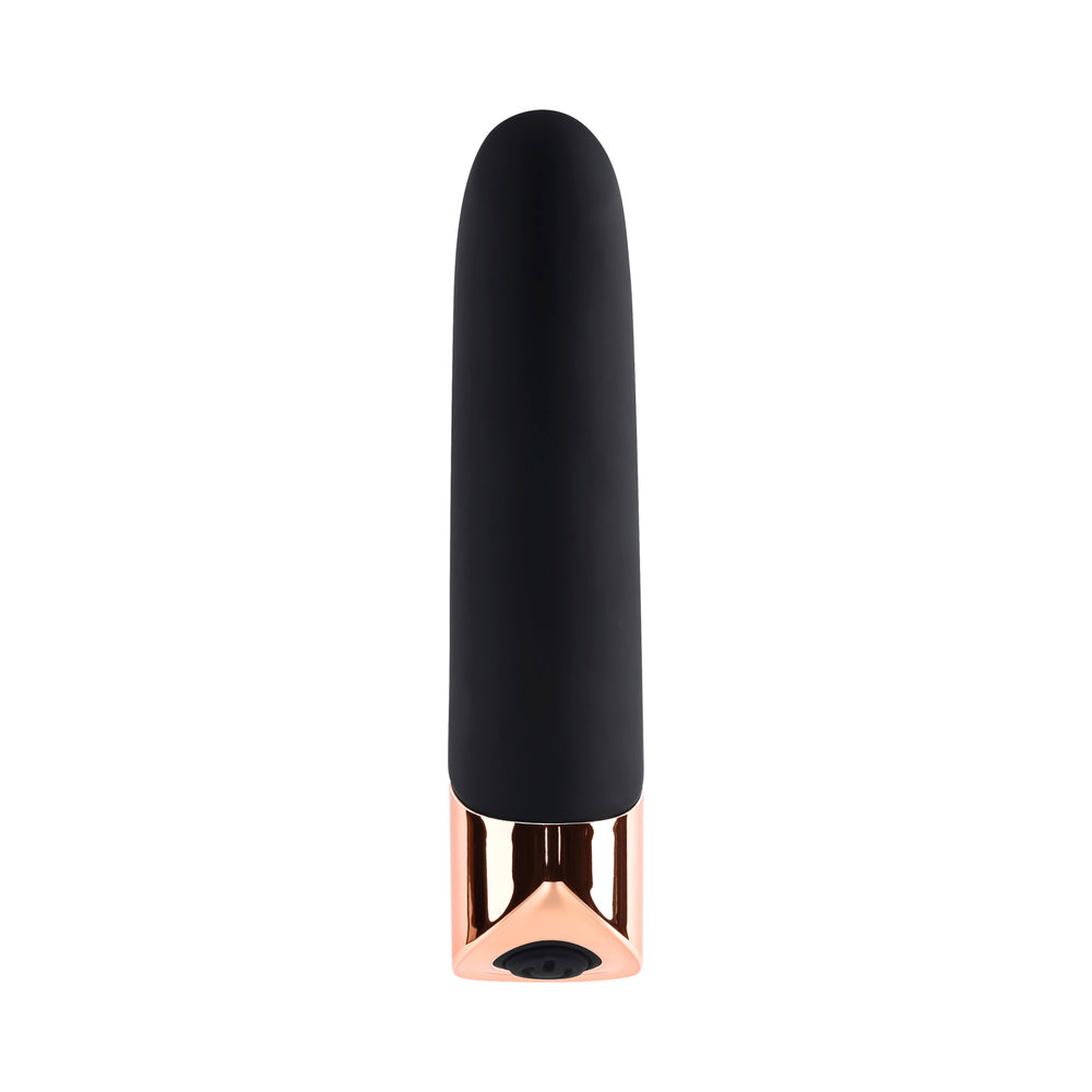 GENDER X - O VIBRADOR BULLET RECARREGÁVEL DE SILICONE GOLD STANDARD PRETO/DOURADO
