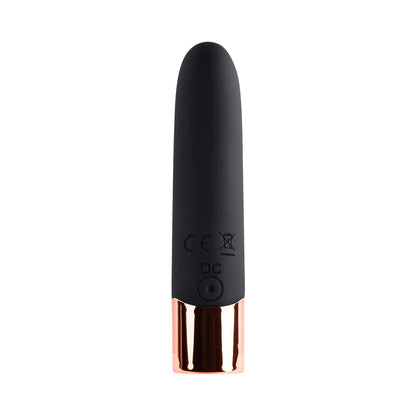 GENDER X - O VIBRADOR BULLET RECARREGÁVEL DE SILICONE GOLD STANDARD PRETO/DOURADO