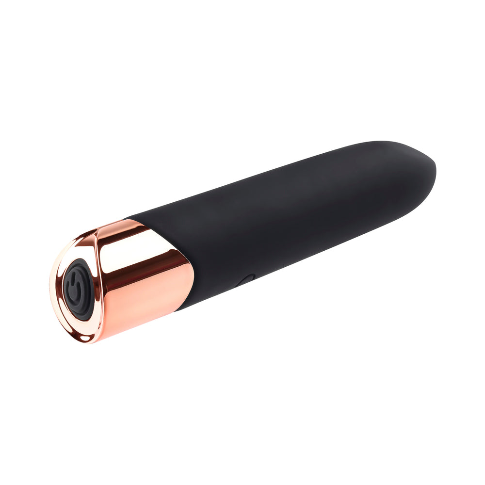 GENDER X - O VIBRADOR BULLET RECARREGÁVEL DE SILICONE GOLD STANDARD PRETO/DOURADO
