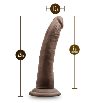 BLUSH - DR. SKIN REALISTIC 7 POL. DILDO ARTICULÁVEL DE TRIPLA DENSIDADE