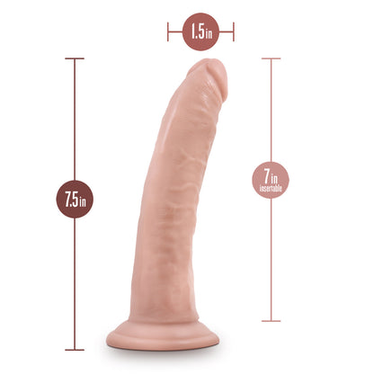 BLUSH - DR. SKIN REALISTIC 7 POL. DILDO ARTICULÁVEL DE TRIPLA DENSIDADE