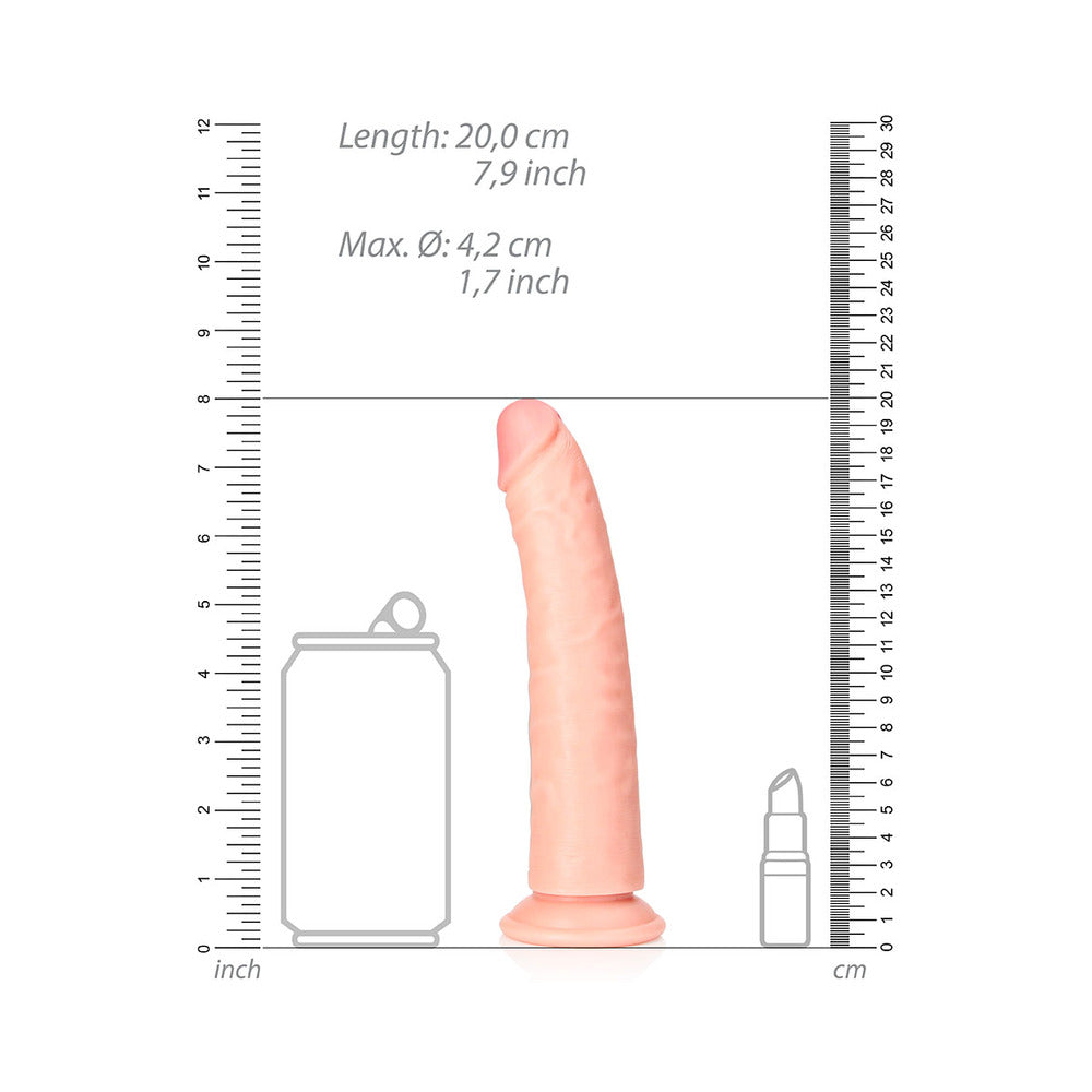 SHOTS - REALROCK REALISTIC 7 IN. SLIM DILDO WITH