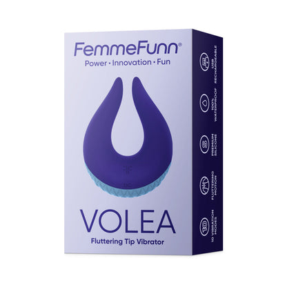 FEMMEFUNN - VOLEA RECHARGEABLE SILICONE FLUTTERING TIP VIBRATOR DARK PURPLE