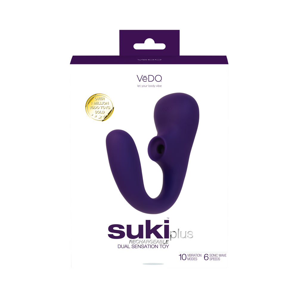 VEDO - SUKI PLUS RECHARGEABLE DUAL SONIC VIBE DEEP PURPLE