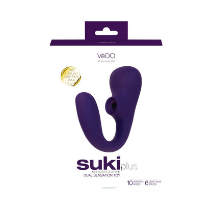 VEDO - SUKI PLUS RECHARGEABLE DUAL SONIC VIBE DEEP PURPLE