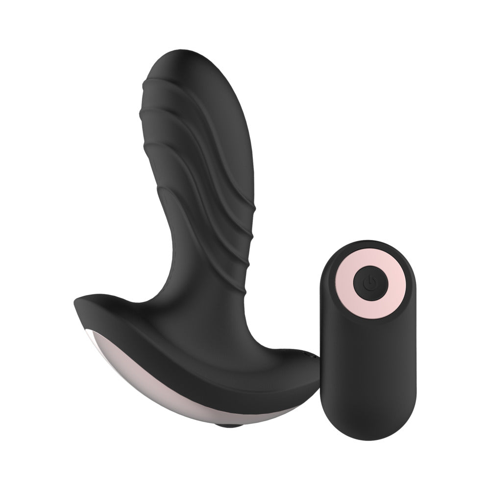 SHIBARI - GENDER FLUID BUZZ RECHARGEABLE REMOTE-CONTROLLED SILICONE ANAL VIBRATOR BLACK