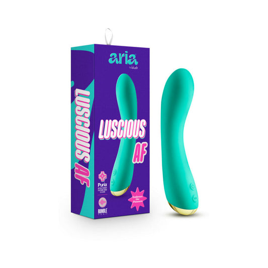 BLUSH - ARIA LUSCIOUS AF RECHARGEABLE SILICONE G-SPOT VIBRATOR TEAL