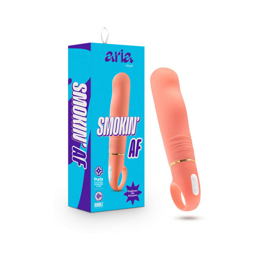 BLUSH - ARIA SMOKIN' AF SILICONE VIBRATOR CORAL