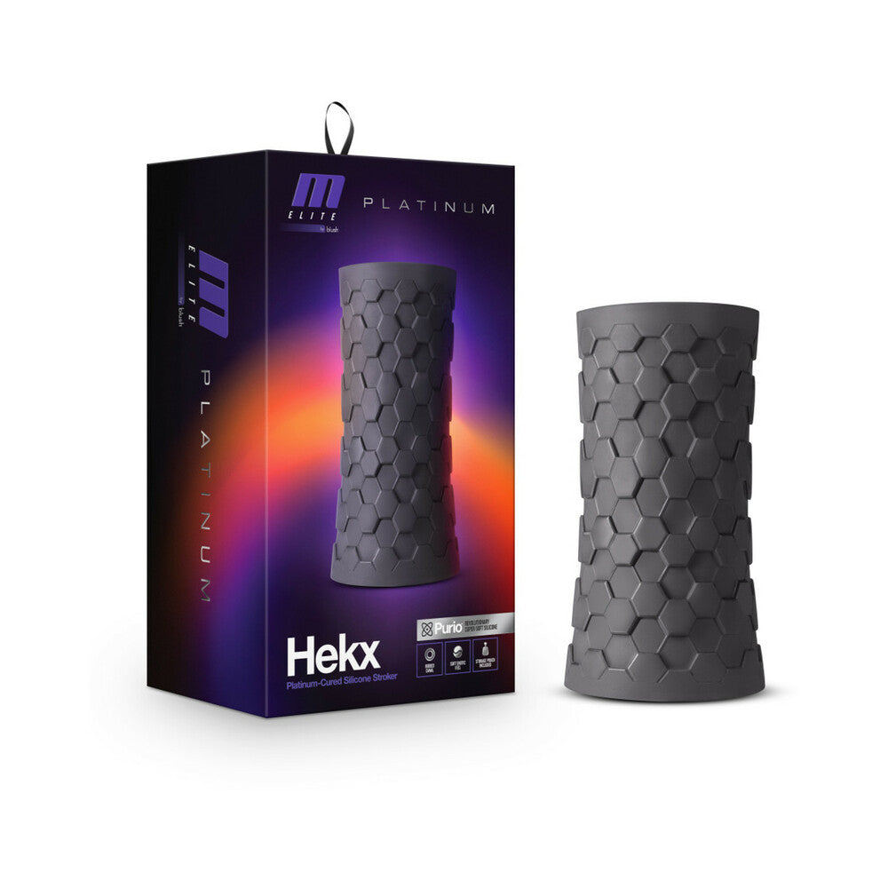 BLUSH - M ELITE PLATINUM HEKX SILICONE STROKER BLACK