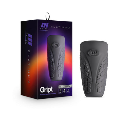 BLUSH - M ELITE PLATINUM GRIPT SILICONE STROKER BLACK