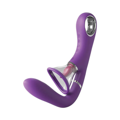 PIPEDREAM - FANTASY FOR HER HER ULTIMATE PLEASURE PRO RECHARGEABLE SILICONE FLICKING SUCTION DUAL STIMULATOR