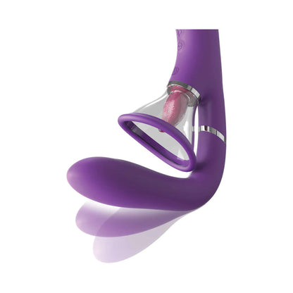 PIPEDREAM - FANTASY FOR HER HER ULTIMATE PLEASURE PRO RECHARGEABLE SILICONE FLICKING SUCTION DUAL STIMULATOR