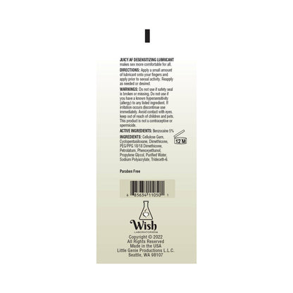 LITTLE GENIE - GEL LUBRIFICANTE DESSENSIBILIZANTE JUICY AF 59 ML