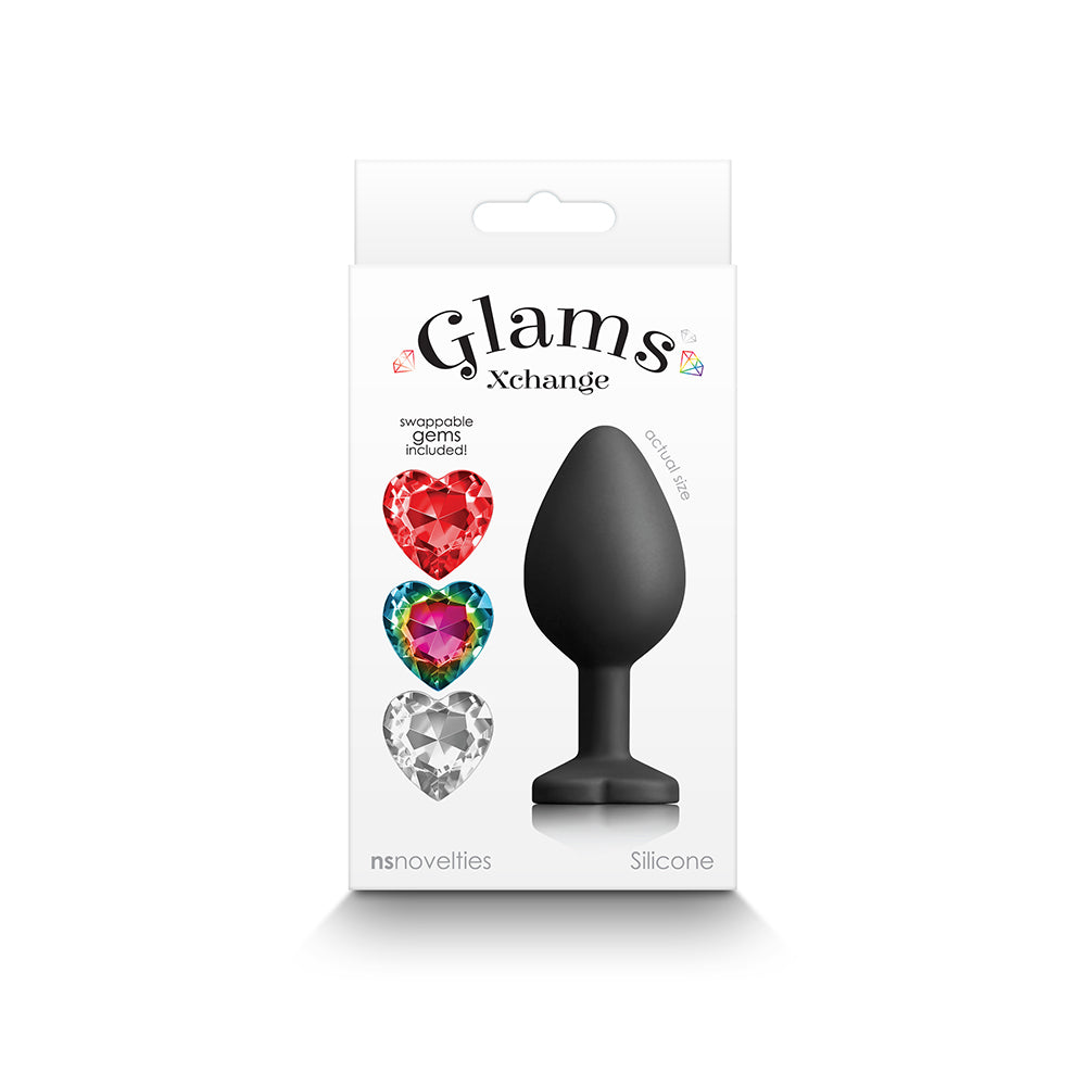 NS NOVELTIES - GLAMS XCHANGE HEART ANAL PLUG MEDIUM