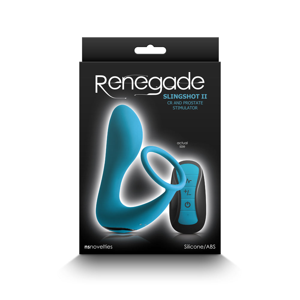 NS NOVELTIES - RENEGADE SLINGSHOT II COCK RING & PROSTATE STIMULATOR TEAL
