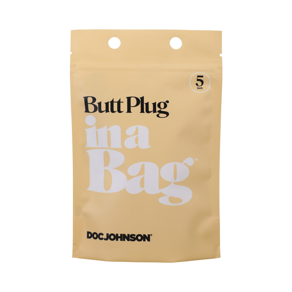 DOC JOHNSON - BUTT PLUG NUM SACO 5 POL. SILICONE PRETO