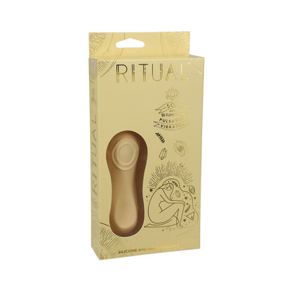 DOC JOHNSON - RITUAL SOL RECHARGEABLE SILICONE PULSATING VIBRATOR YELLOW