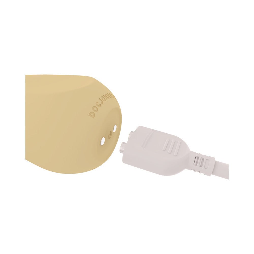 DOC JOHNSON - RITUAL SOL RECHARGEABLE SILICONE PULSATING VIBRATOR YELLOW