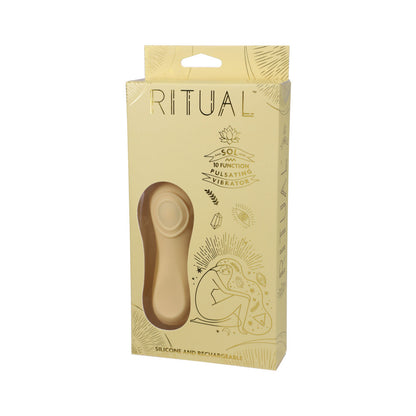 DOC JOHNSON - RITUAL SOL RECHARGEABLE SILICONE PULSATING VIBRATOR YELLOW