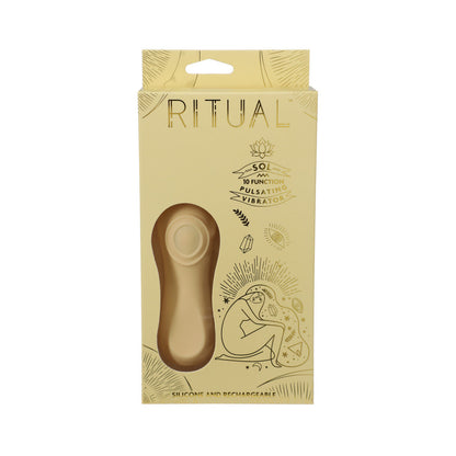 DOC JOHNSON - RITUAL SOL RECHARGEABLE SILICONE PULSATING VIBRATOR YELLOW