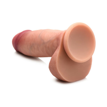 CURVE NOVELTIES - DILDO CURVE TOYS JOCK DE DUPLA DENSIDADE DE 7 POLEGADAS EM SILICONE COM BOLAS E VENTOSA LIGHT