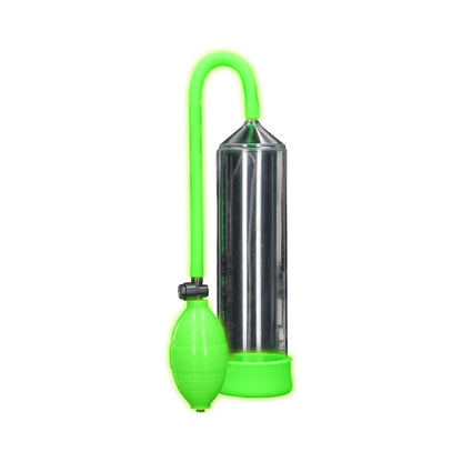 SHOTS - OUCH! GLOW IN THE DARK CLASSIC PENIS PUMP NEON GREEN