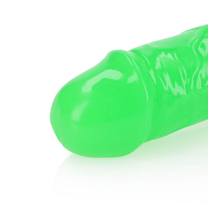SHOTS - REALROCK GLOW IN THE DARK DOUBLE DONG 12 IN. DUAL ENDED DILDO NEON