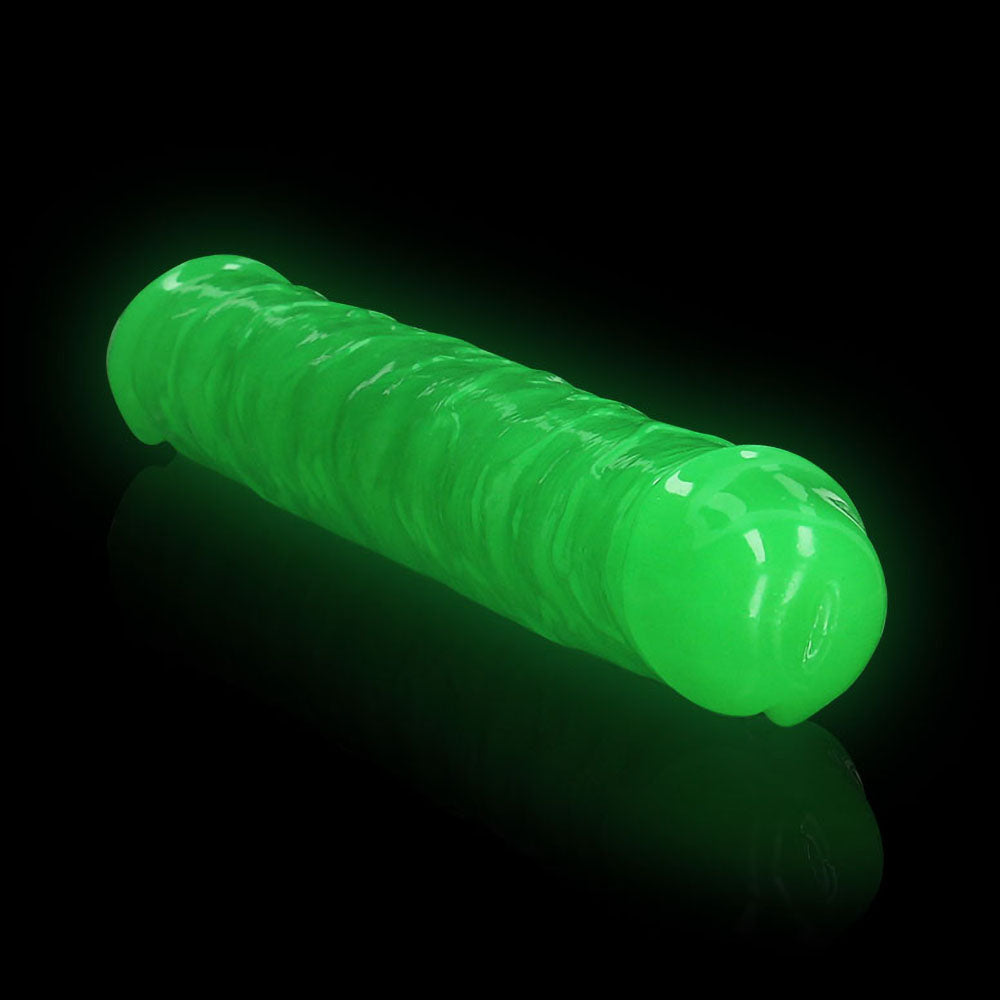 SHOTS - REALROCK GLOW IN THE DARK DOUBLE DONG 12 IN. DUAL ENDED DILDO NEON