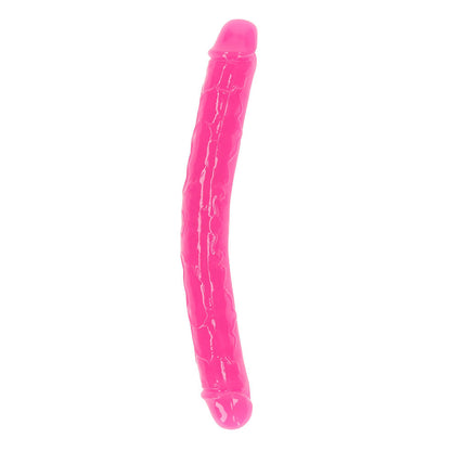 SHOTS - REALROCK GLOW IN THE DARK DOUBLE DONG 12 IN. DUAL ENDED DILDO NEON