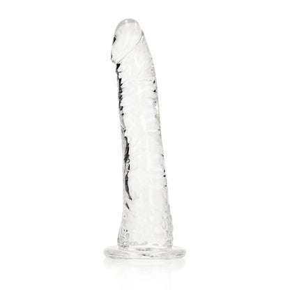 SHOTS - REALROCK CRYSTAL CLEAR SLIM 6 IN. DILDO CLEAR