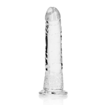 SHOTS - REALROCK CRYSTAL CLEAR SLIM 6 IN. DILDO CLEAR