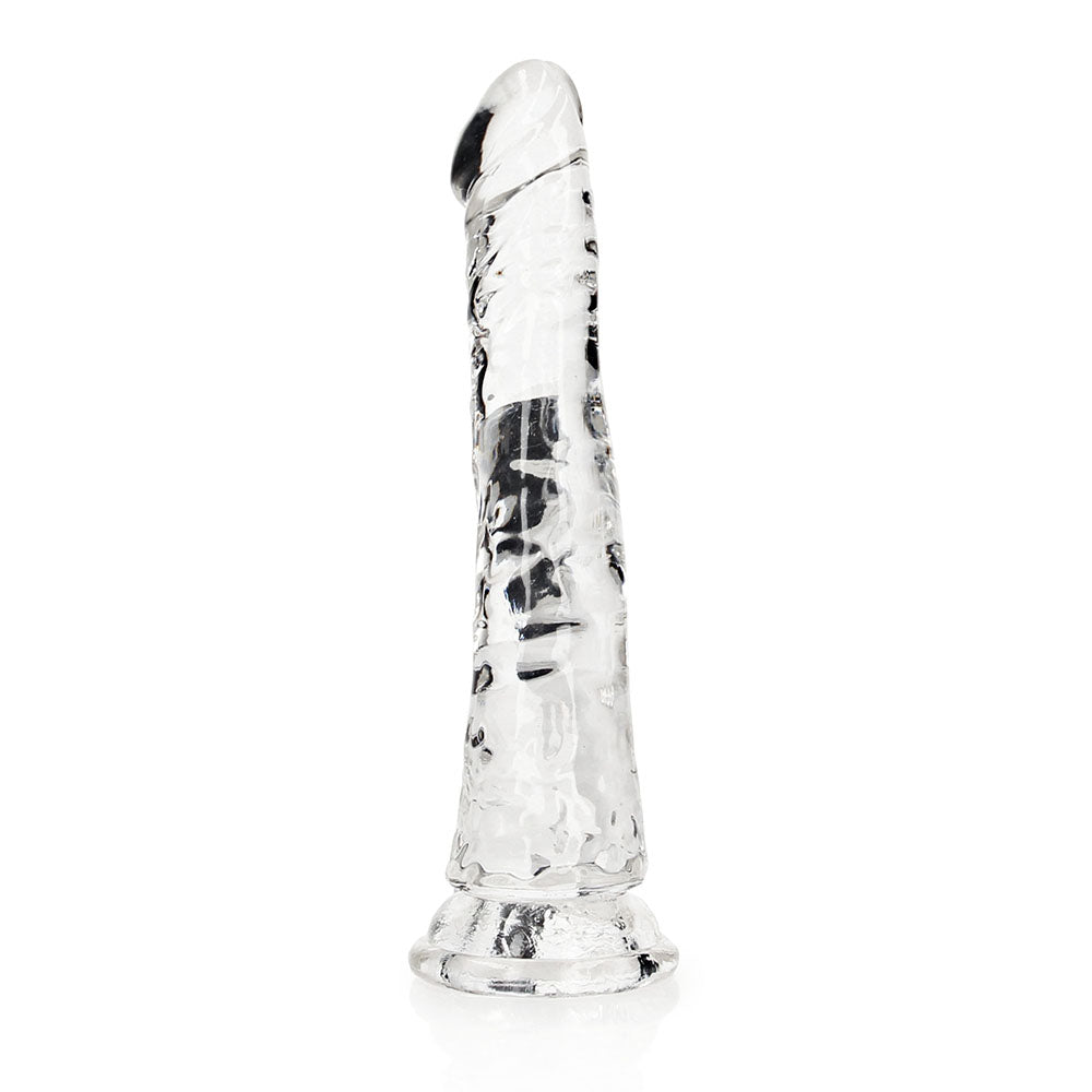 SHOTS - REALROCK CRYSTAL CLEAR SLIM 6 IN. DILDO CLEAR