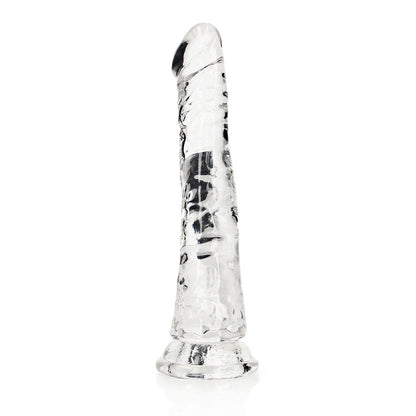 SHOTS - REALROCK CRYSTAL CLEAR SLIM 6 IN. DILDO CLEAR